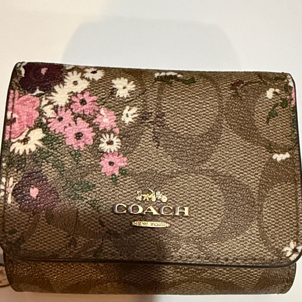 Coach Brown Floral Wallet - Picture 2 of 6
